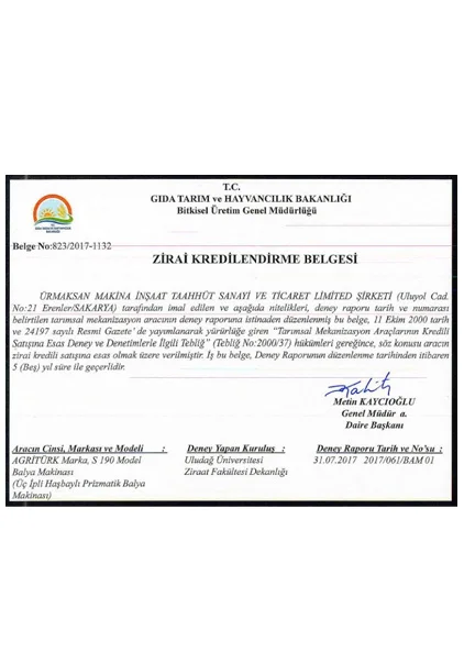 Ürmaksan belgeleri — 11