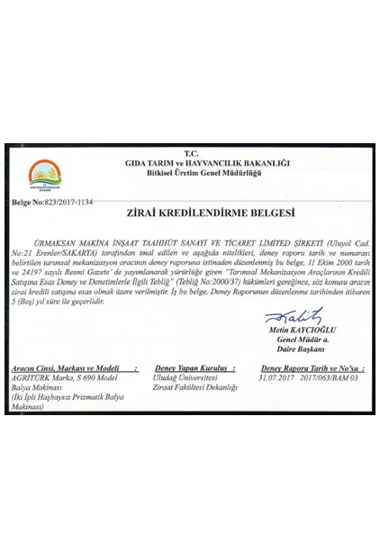 Ürmaksan belgeleri — 13